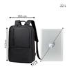 Czarny plecak miejski biznesowy, 22 l, wodoodporny, na laptopa 15,6", elegancki i pojemny. arctic hunter b00529 black.