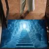 3D Optical Illusion Rug Realistic Hole Doormat Non-Slip Bottom Entrance Rug Floor Mat for Front Door Kitchen Bathroom Home Decor