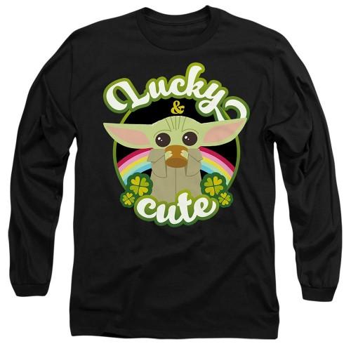 STAR WARS Unisex Adult Lucky Cute Grogu St Patricks Day T-Shirt