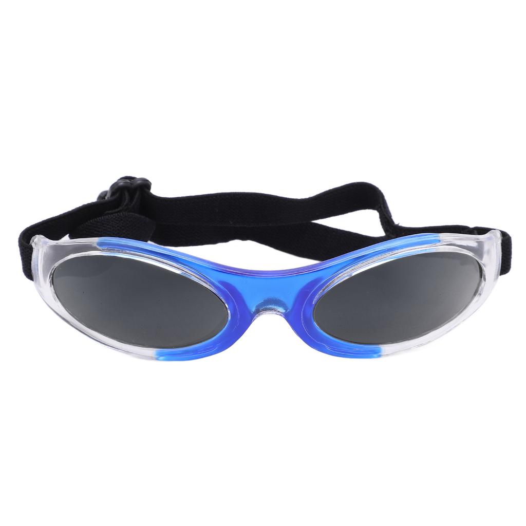 Dog Sunglasses UV Protection Dog Goggles Eye Wear Protection with Adjustable Strap for Small DogBlue Gray