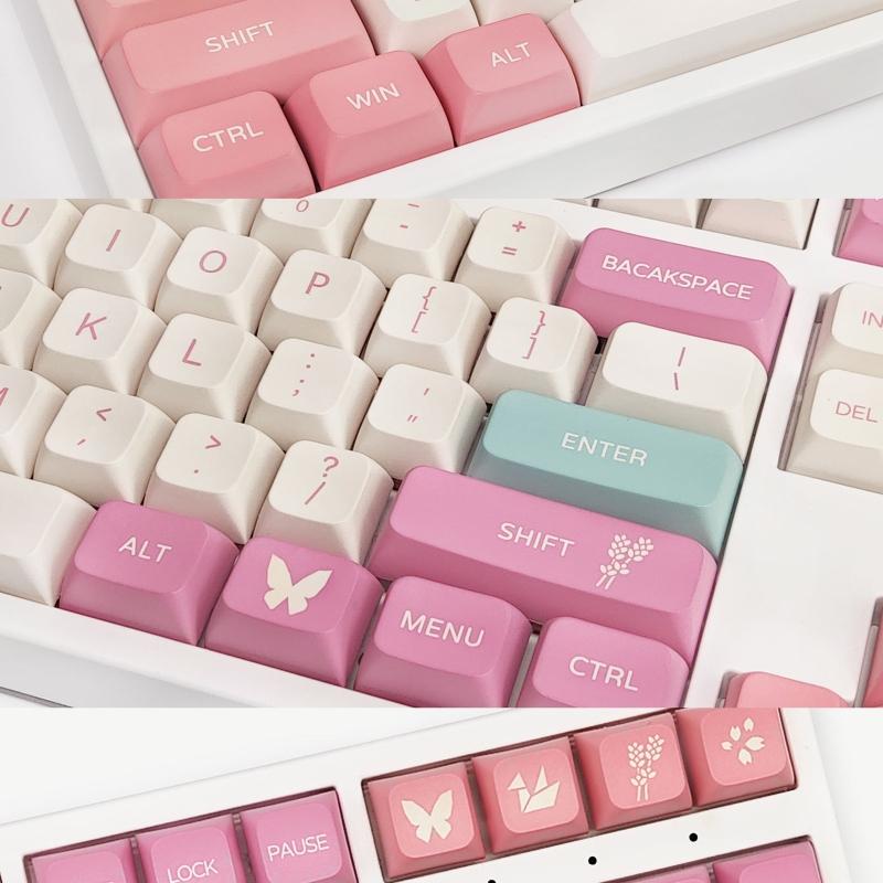 133-Key Keycap PBT DA Profile Keycaps For 61/87/96/98/104/108 Mechanical Keyboard Cloud Personality for Key Caps