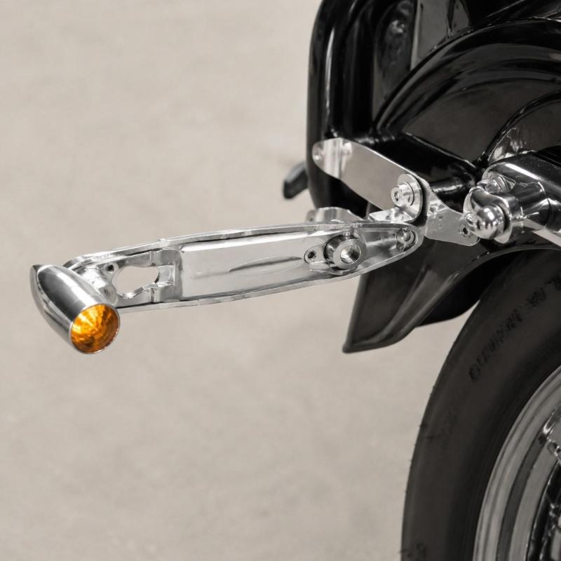 Aluminum Motorcycle Signal Mount Relocation Kit Bolt-On Left Right Bracket for Rear Custom Build Projects
