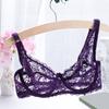 Sexy Lace Bra with Shoulder Strap Breathable Seamless Fit Hollow Out Bralette Push-up Bra Embroidery