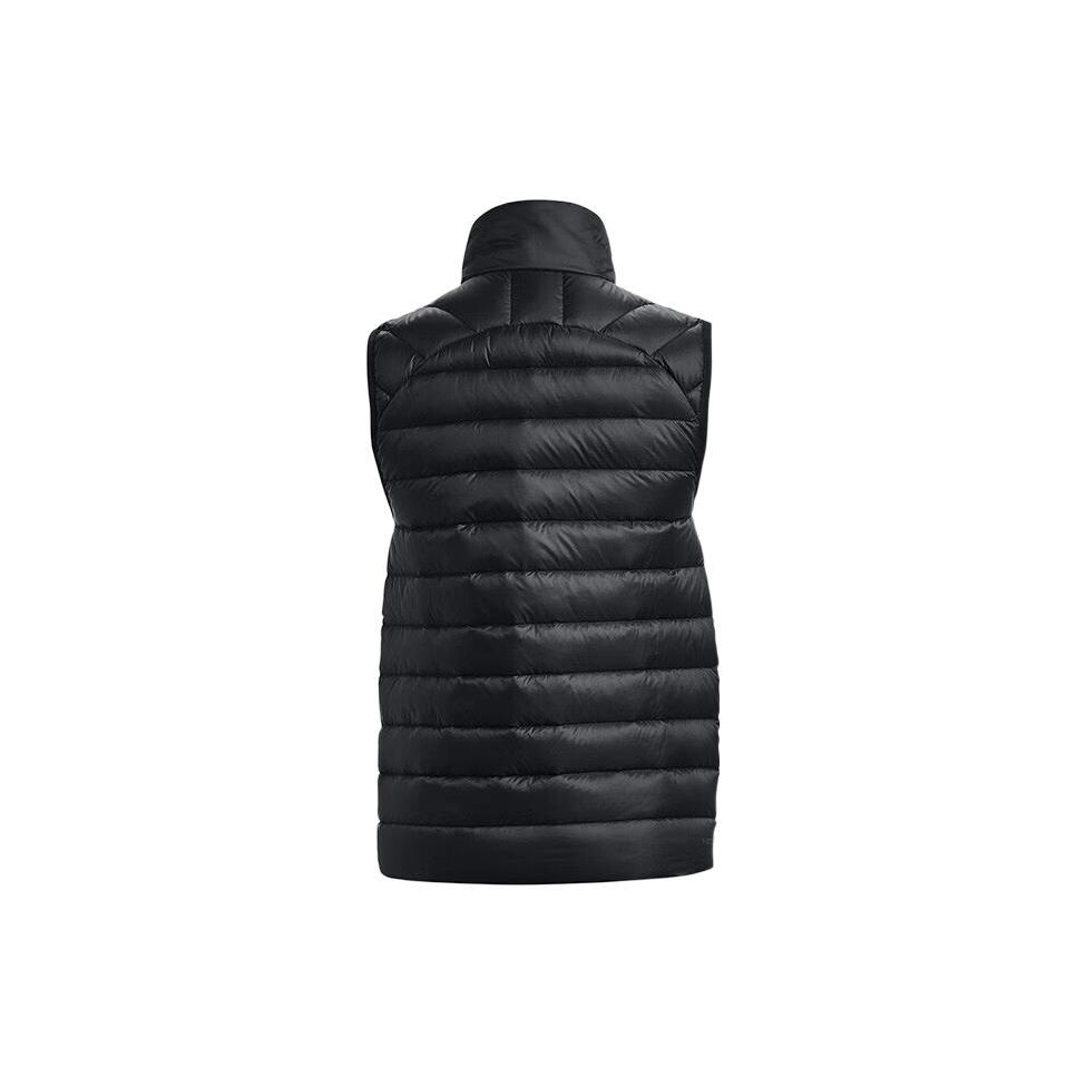 Under Armour Solid Color Logo Zip Collar Vest Women Black 1372647-001