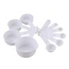10-Piece Pink & White Plastic Measuring Spoon Set for Baking