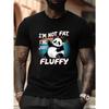Panda Flauschig Grafikdruck Herren Rundhals Kurzarm Übergröße T-Shirt, Trendiges Vielseitiges Tee Für Den Täglichen Gebrauch