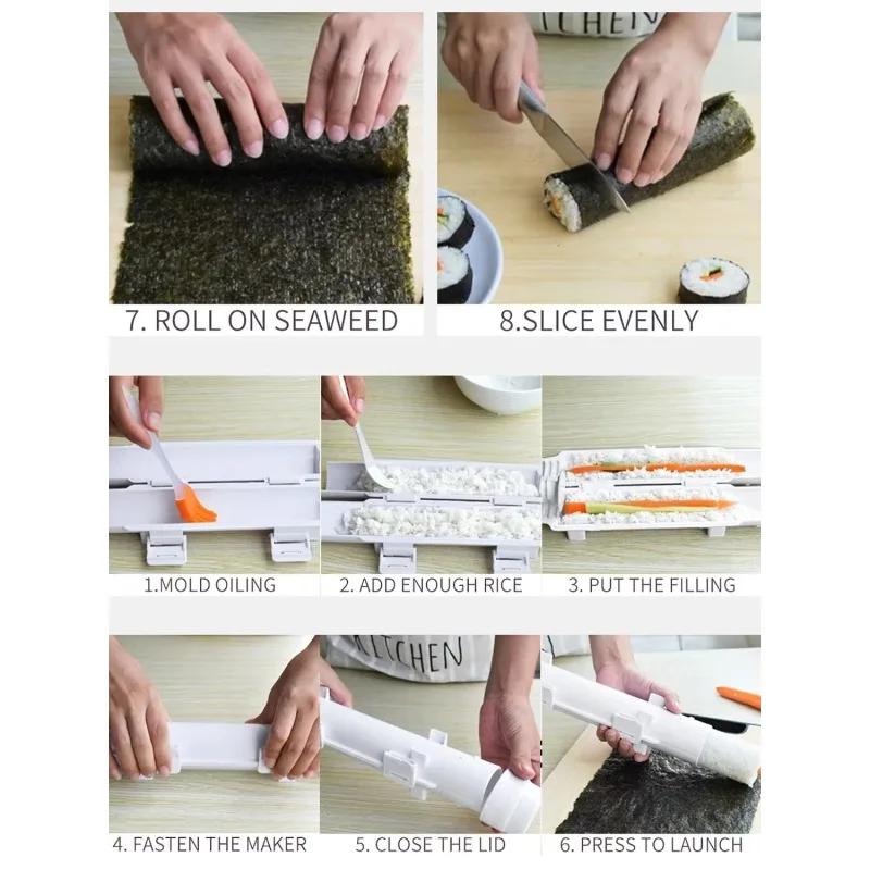 1PC Home DIY Roller Rice Mold Cylindrical Barrel Sushi Maker Sushi Maker Kitchen Tools