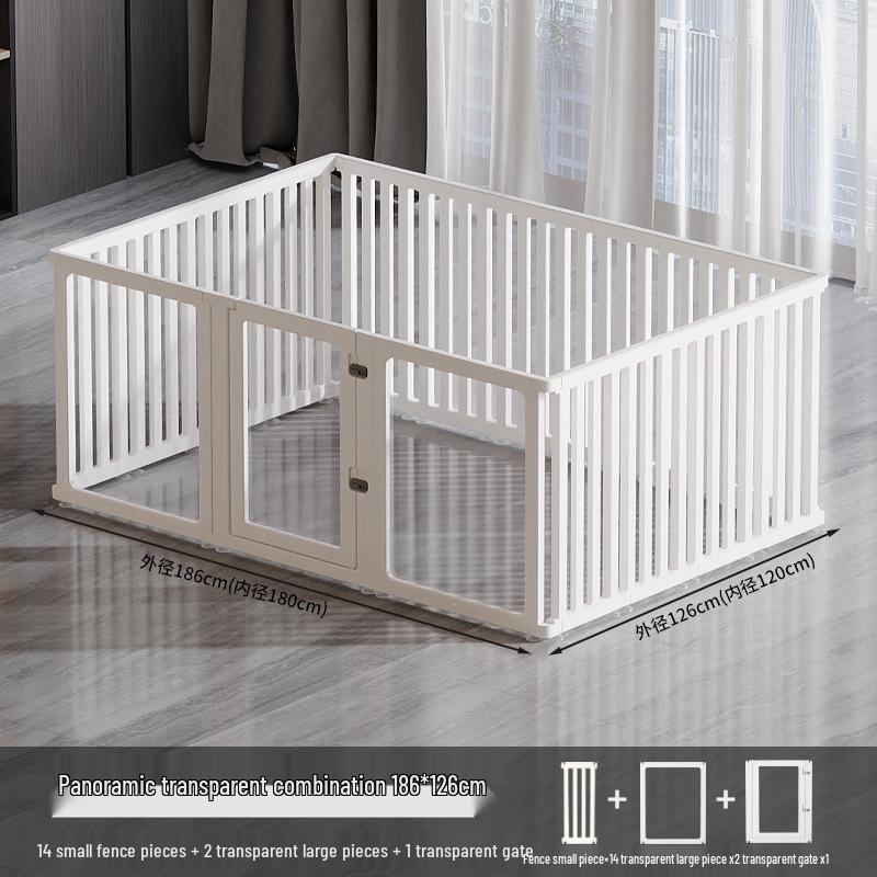 75cm Tall Transparent Acrylic Dog Fence - Indoor Pet Barrier & Modular Cage