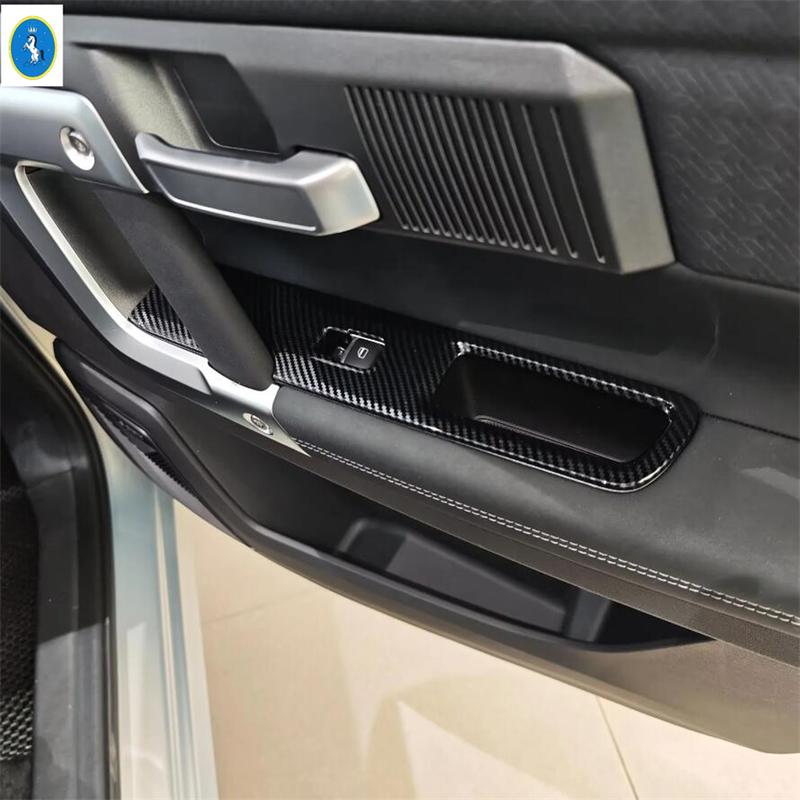 RHD Carbon Fiber Look Inner Door Armrest Window Lift Button Cover Trim For Chery Tiggo Jaecoo7 TJ-1  - 2025 Car Accessories