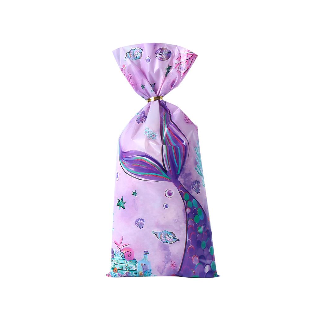 Mermaid Tail Candy Bags Gift Packing Bag Little Mermaid Birthday Party Decor Kids Girl Baby Shower Wedding Party Supplies