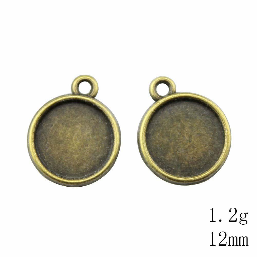 Valentine's Day Accessories For Making Jewelry Fit Round 12mm Glass Cabochon Base Setting Tray Accessories Parts Women's Clothing Bag Accessories