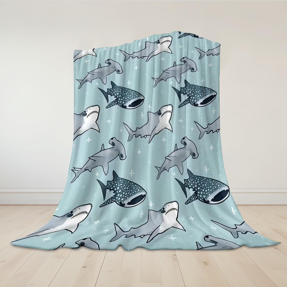 Ozean Hai Parade Flanell Decke Warm Weich Halloween Weihnachten Sofa Warm Gemütlich Dekoratives Dekor Geschenk für Alle Jahreszeiten