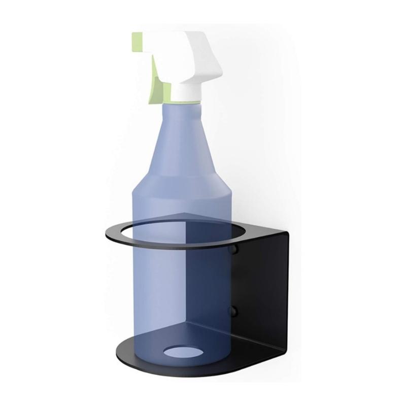 Wall Mounted Bottle Storage Solution Delicate Garage Storage Rack Wall Mounted Sprayer Bottle Rack with Single Hole
