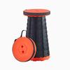 Outdoor Telescopic Folding Garden Chair Portable Stability Good Camping Fishing Beach Round Modern Foldable Black Plastic