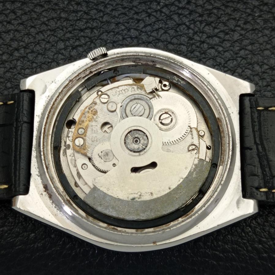 USED JAPAN-MADE SEIKO 5 7019A MENS DAY/DATE AUTOMATIC BLUE DIAL WATCH A427856-2 R1054-a427856