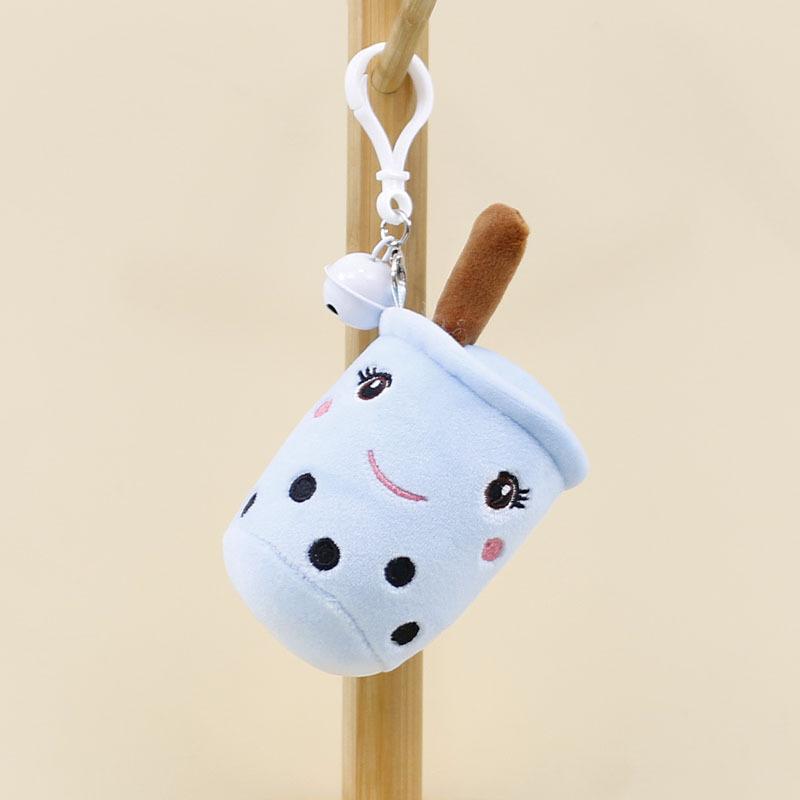 Plush Endearing Milk Tea Cup Keychain Doll Ideal For Bags And Holders Key