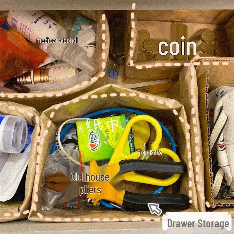 New Arrival: Kraft Paper Bags for Student Desktop & Dorm Storage, Free Shipping