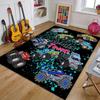 Monster Car Prinr Game Area Rug Non-Slip Floor Mat for Home Living Room Kids Play Mat Bedroom Rugs Machine Washable Carpet Decor