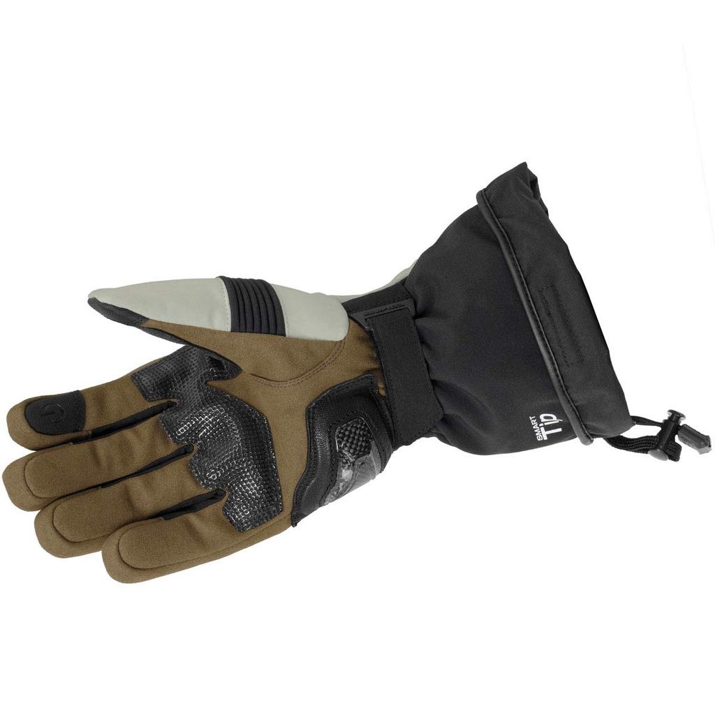 KOMINE Dual Heat Protect Electric Motorcycle Light Size L Electrically Stretch for and Spring Gloves, Grey/Black, (EK-215 13072), Waterproof,
