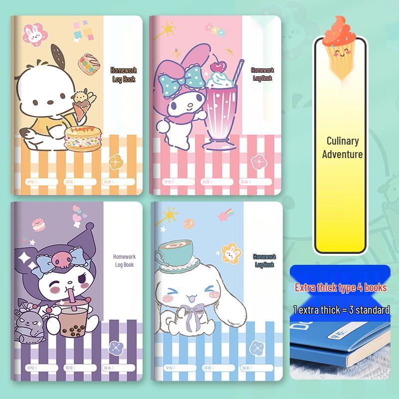 Elementary Homework Notebook for Grades 1-5: Cute Design for Girls
