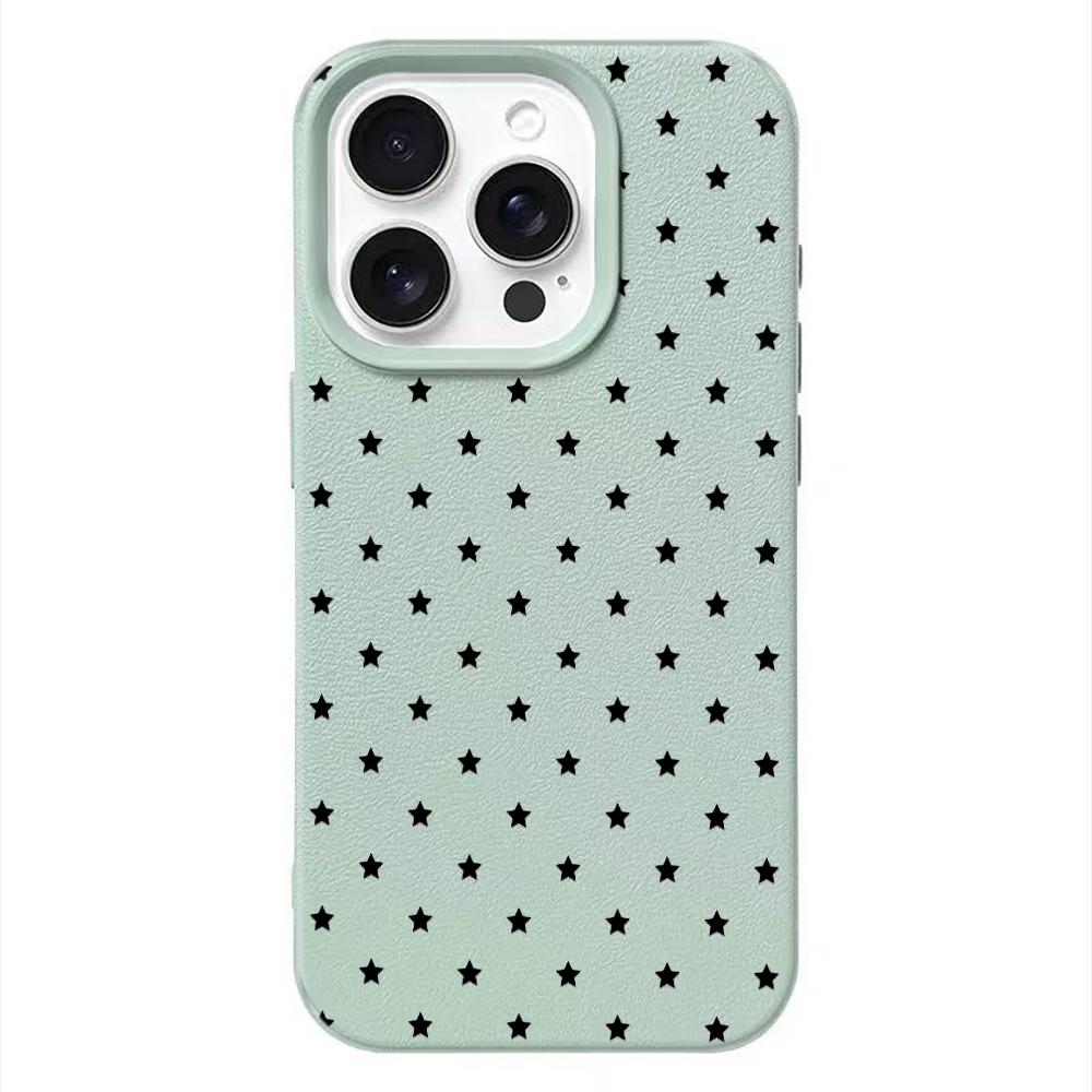 

Mini Star Print Stylish Phone Case For Iphone 17 Air 16 16e 15 14 13 12 11 Pro Max Anti-Fingerprint Protective Soft INS Cover iphone 12 ProMax