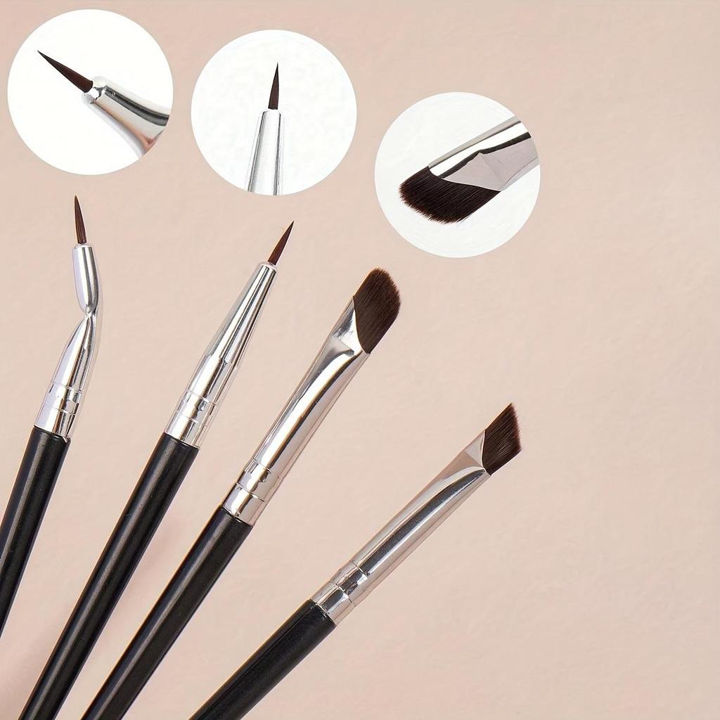 Precision Eye Makeup Brush Set (3/5/7-Piece) - Includes Angled Eyeliner, Eyeshadow, and Detail Brushes
