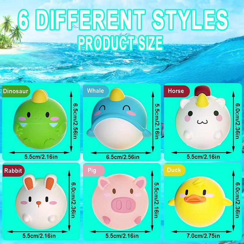 Random Animal Light Up Baby Bath Toys Toddler Water Bath Tub Toys Animal Floating Bathtub Toys Baby Shower for Infant Boys Girls