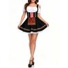Women's Oktoberfest Maid Dress Costume Traditional Style Mini Dress with Off Shoulder Top Corset Detail and Flared Skirt for Festival