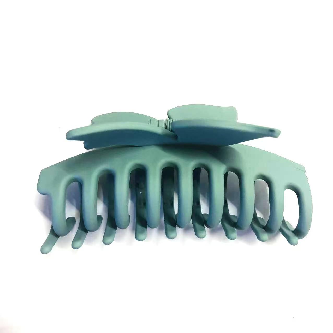 Korean Matte Shark Bow Hair Clip for Women, Large 11cm - Cute Updo Accessory