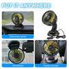 360 Degree Rotatable 12V Universal Car Interior Cooling Fan w/Cigarette Lighter