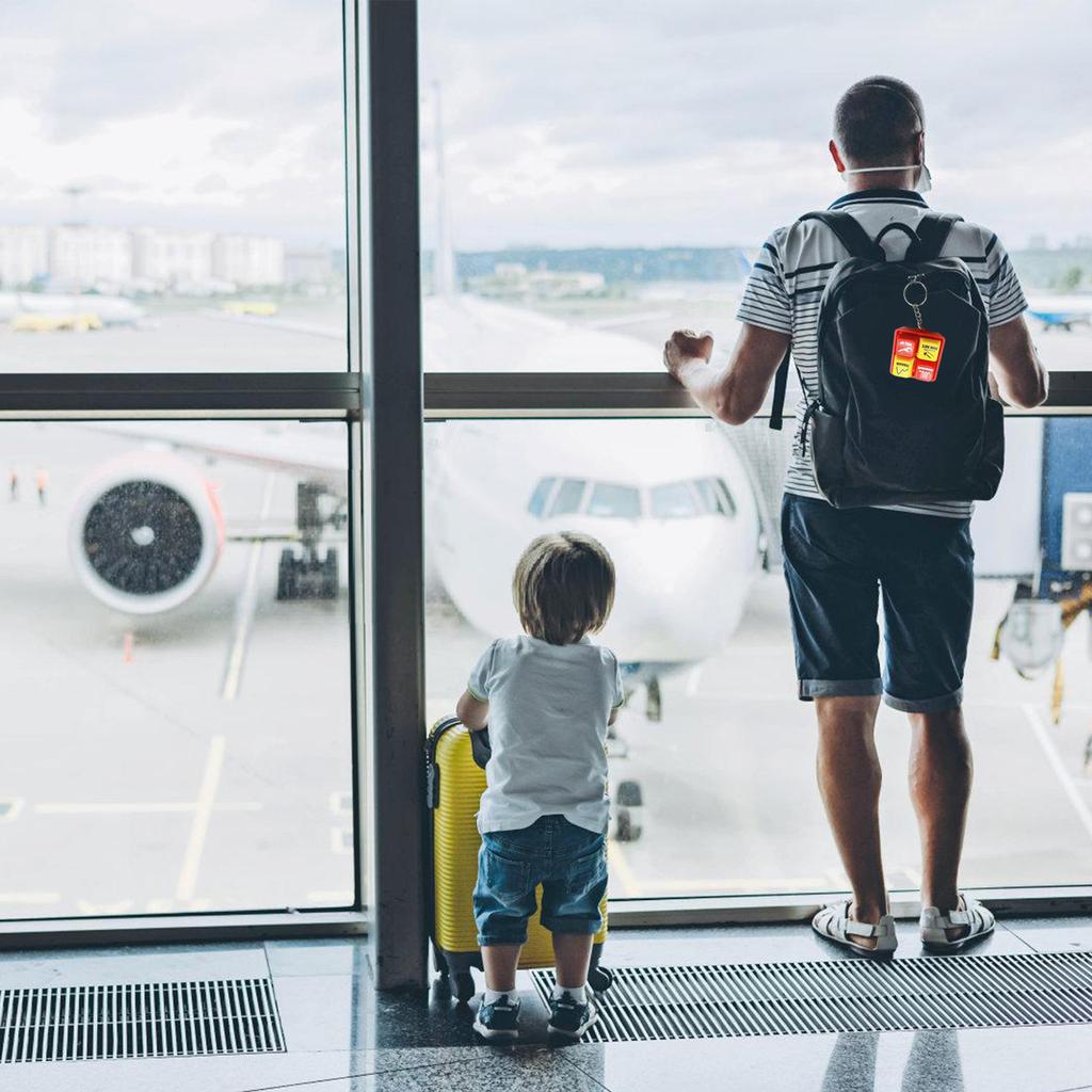 Aviation-Themen-Schlüsselanhänger zur Stressbewältigung Realistischer Notrufknopf-Schlüsselanhänger für das Muskelgedächtnistraining