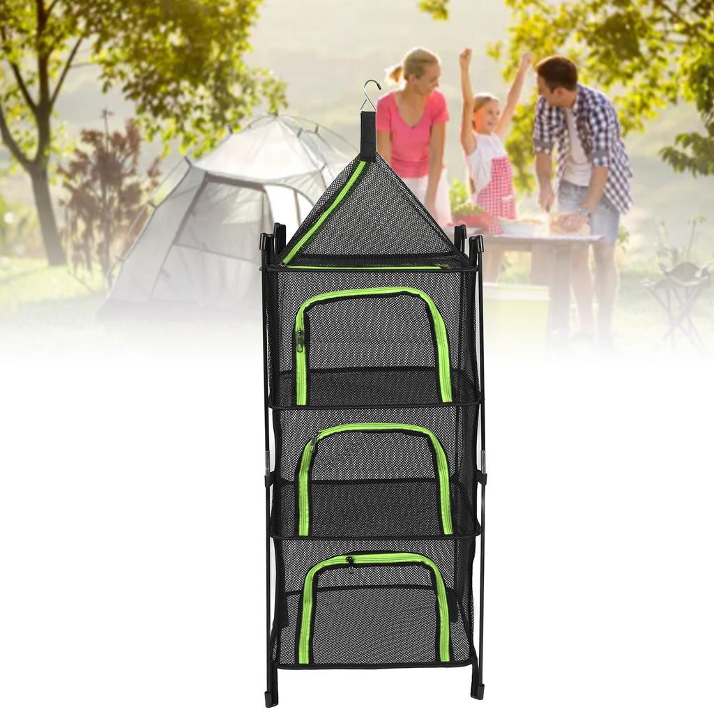 Hanging Drying Mesh Foldable 4 Layer Multifunctional Thickened Hanging Mesh Net for Clothes Fish