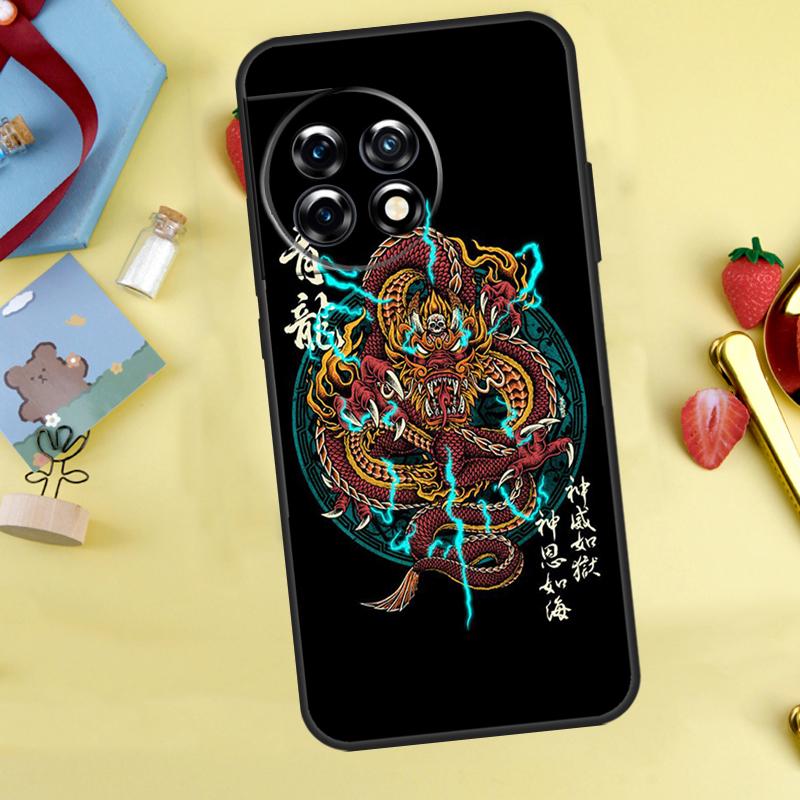Fashion Chinese Dragon Cover For OnePlus 8T 10T 13 13R 12 12R 11 10 Pro OnePlus Nord CE 4 2 3 Lite N30 N20 N10 Case