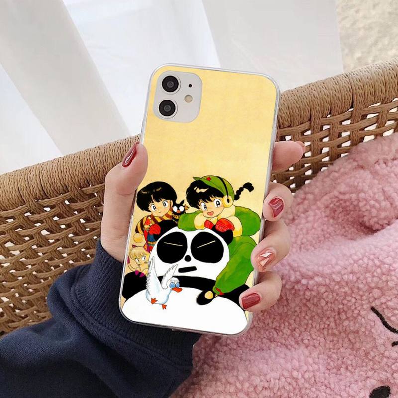Cartoon Ranma Phone Case for iPhone 11 12 13 mini pro XS MAX 8 7 6 6S Plus X 5S SE 2020 XR cover