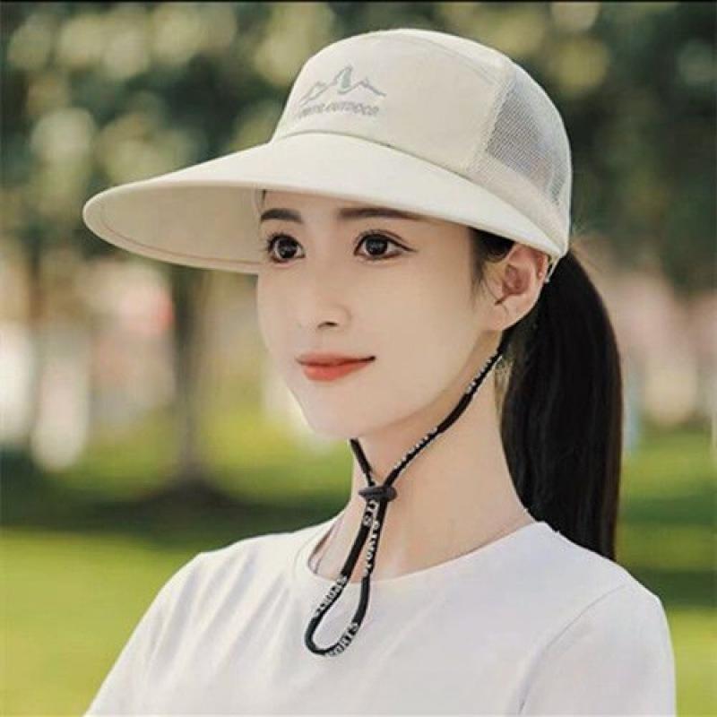 

Summer Lightweight Cycling Cap UV 50+ Sun Shield Fishing Outdoor Breathable Mesh Baseball Hat Unisex Sport Sun Hat for Men Women бежевый