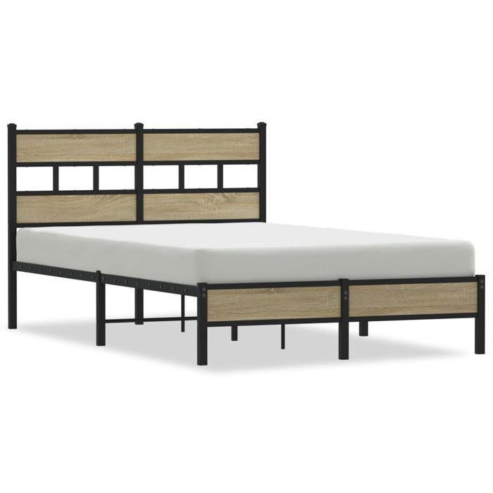 VidaXL Cadre de lit sans matelas chêne sonoma 120x200 cm, lit double, meuble de chambre à coucher, lit d'invité, lit, cadre 4017252