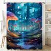 Mystical Fairy Tale Forest Mushroom Printed Shower Curtain For Bathroom Decor Soft Fabric Waterproof Home Decoration Available I