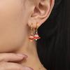 18K Gold-Plated Zircon Enamel Earrings Set