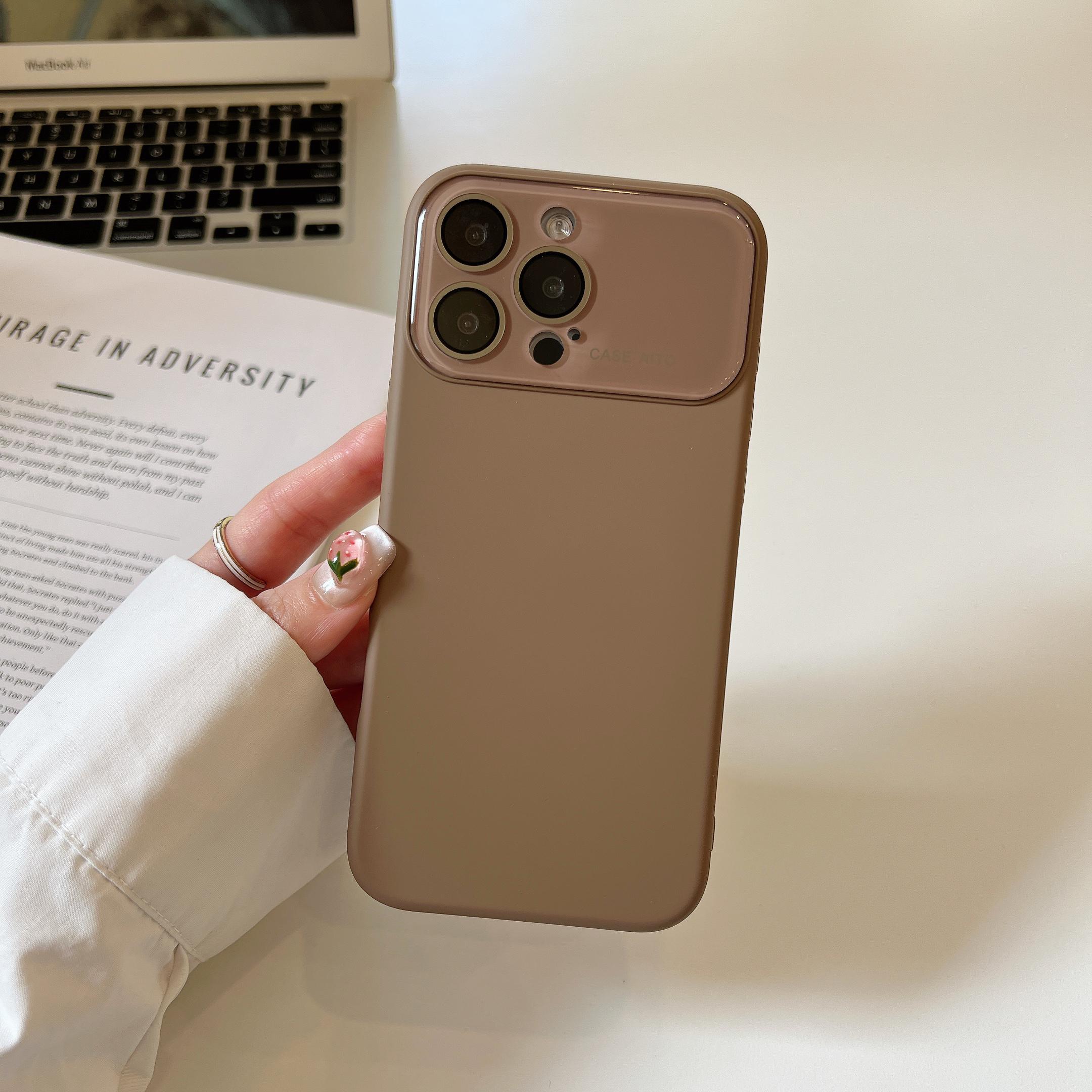 

Чехол для телефона с защитой большой камеры, приятный на ощупь, для iPhone 17 Air 16 15 14 13 12 Pro Max, матовый, из жидкого силикона, противоударный iPhone17 Pro