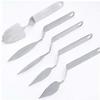 Set of 5 Stainless Steel Palette Knives, Cake Spatulas, Feather Leaf, Chocolate, Mousse, Baking Utensils