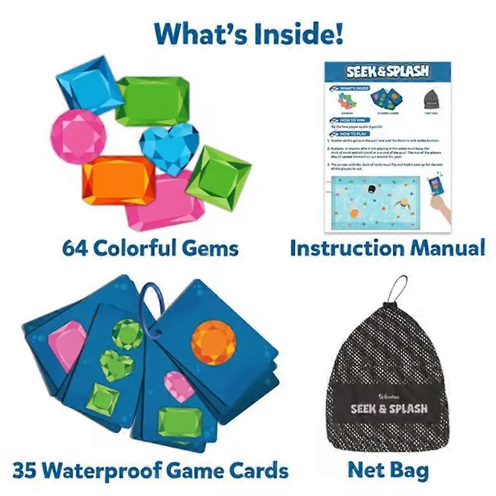 Dive Gems Pool Toys Colorful Gem Pool Diving Toys Kids Learning Games Outdoor Activities for Summer Pool Educational Underwater