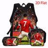 3pcs Set of Lightweight, Large-capacity Backpacks with Football Player Print, Suitable for Daily Use, School, and Travel