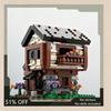 943PCS Mini Medieval House MOC Custom Building Blocks Model DIY Creative Architecture Assembly Toy Collection Display Gift