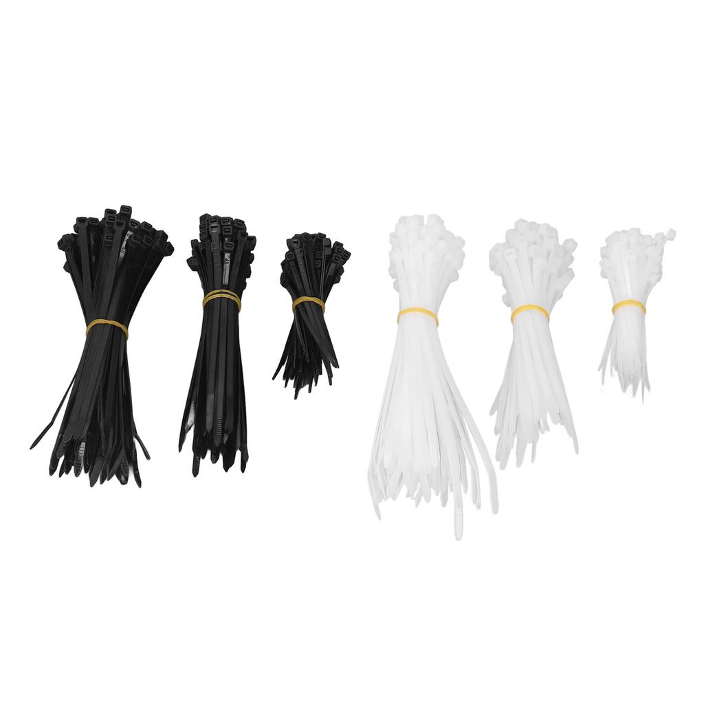 400Pcs Cable Zip Ties Nylon Self Locking Assorted Sizes Wire Cord Management Tool 4 6 8in