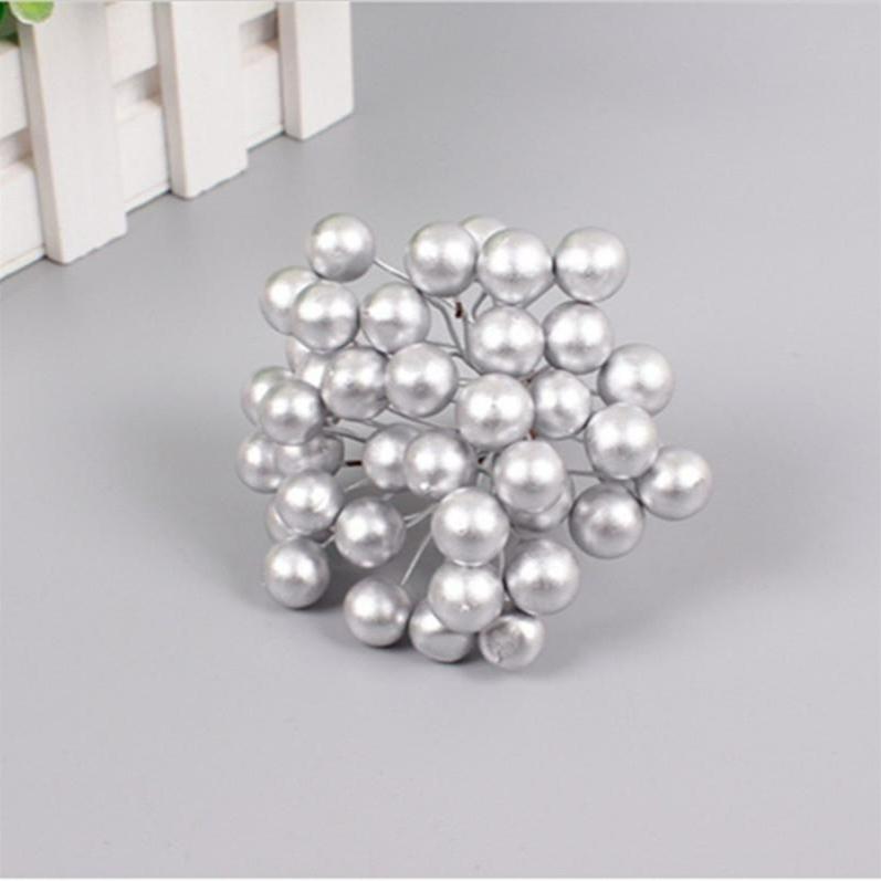 100Pcs Christmas Red Holly Berries Ornament