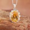 Millennium Cut Natural Topaz Amethyst Citrine Necklace Women'S S925 Sterling Silver Color Treasure Jewelry Pendant