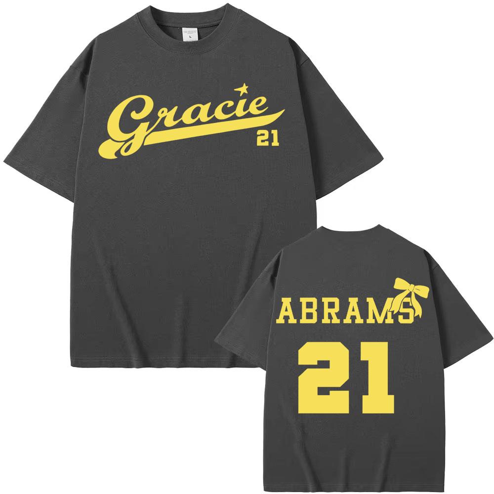

Gracie Abrams 21 Logo T Shirt 2025 The Secret of Us Tour Short Sleeve Tee Shirt Men Women Vintage Fashion Casual Cotton T-shirt 4XL