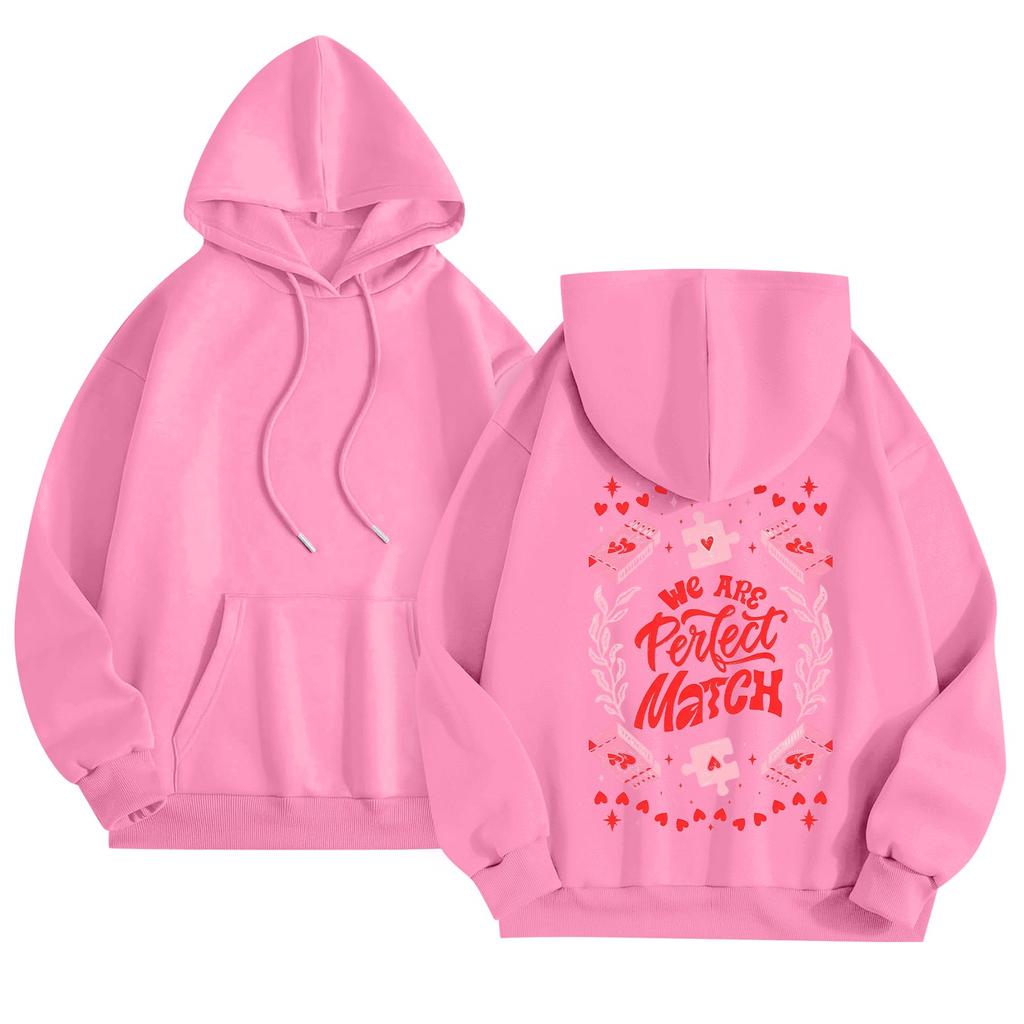 Women's Round Neck Long Sleeve Floral Print Top Hooded Sweatshirt