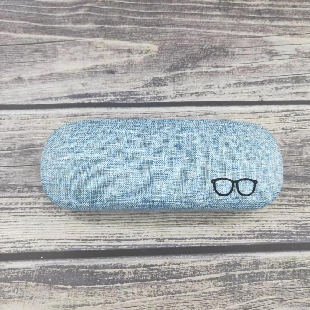 Linen Glasses Case With Metal Frame, Rectangular Glasses Storage Box