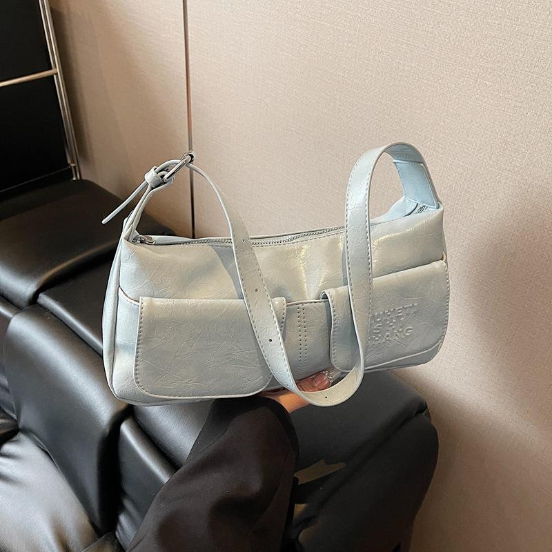 Niche underarm bag women's new trendy fashion portable baguette bag simple shoulder messenger bag